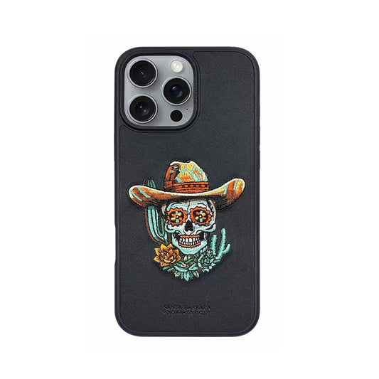 HAT EMBROIDERY LEATHER  PHONE CASE